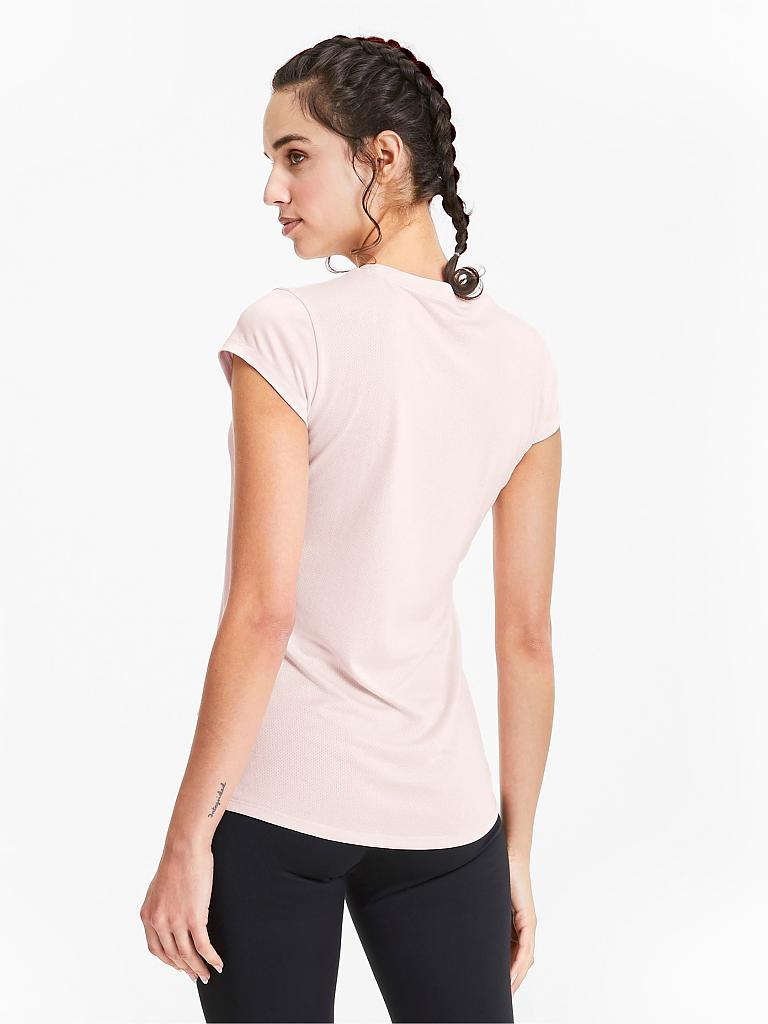 PUMA | Damen Fitness-Shirt Active Logo Heather Tee | rosa