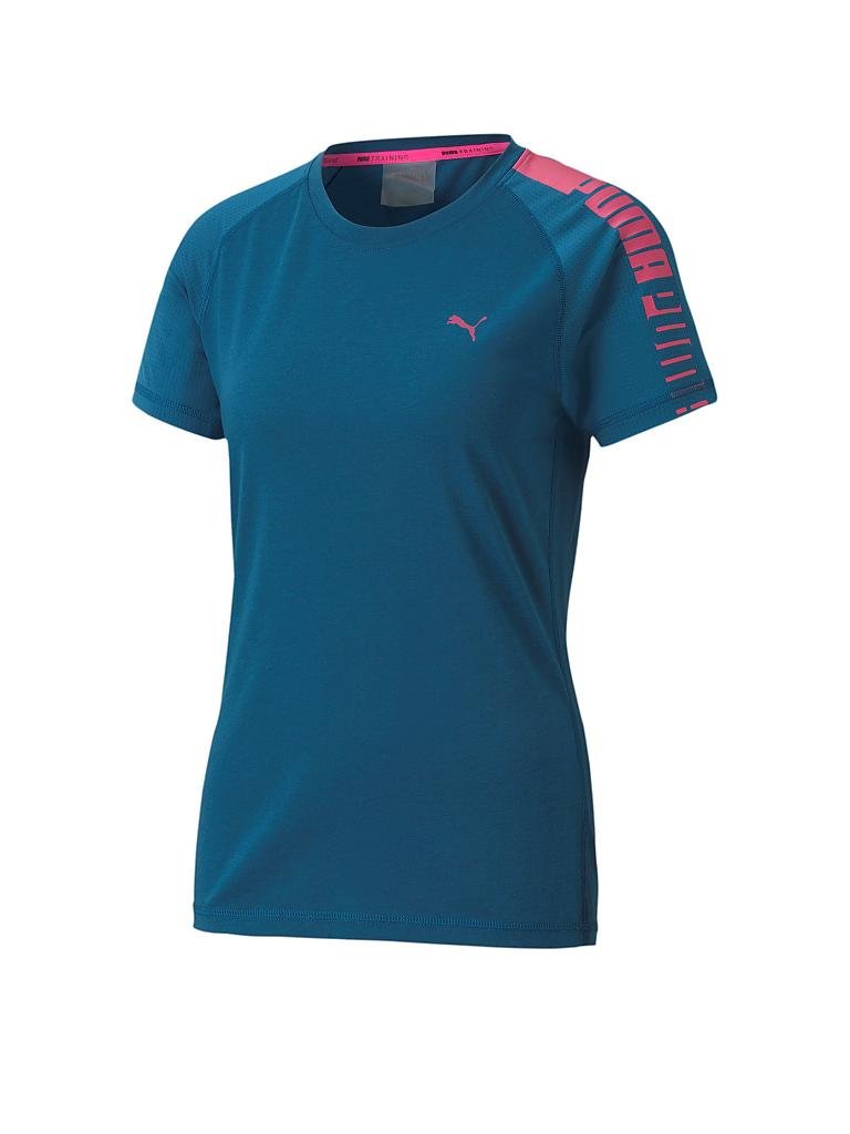 PUMA | Damen Fitness-Shirt Logo Raglan | petrol