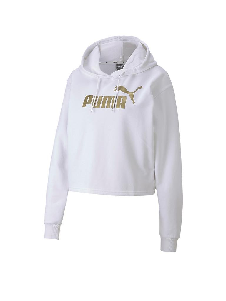 PUMA | Damen Fitness-Sweater Logo Metallic | weiß