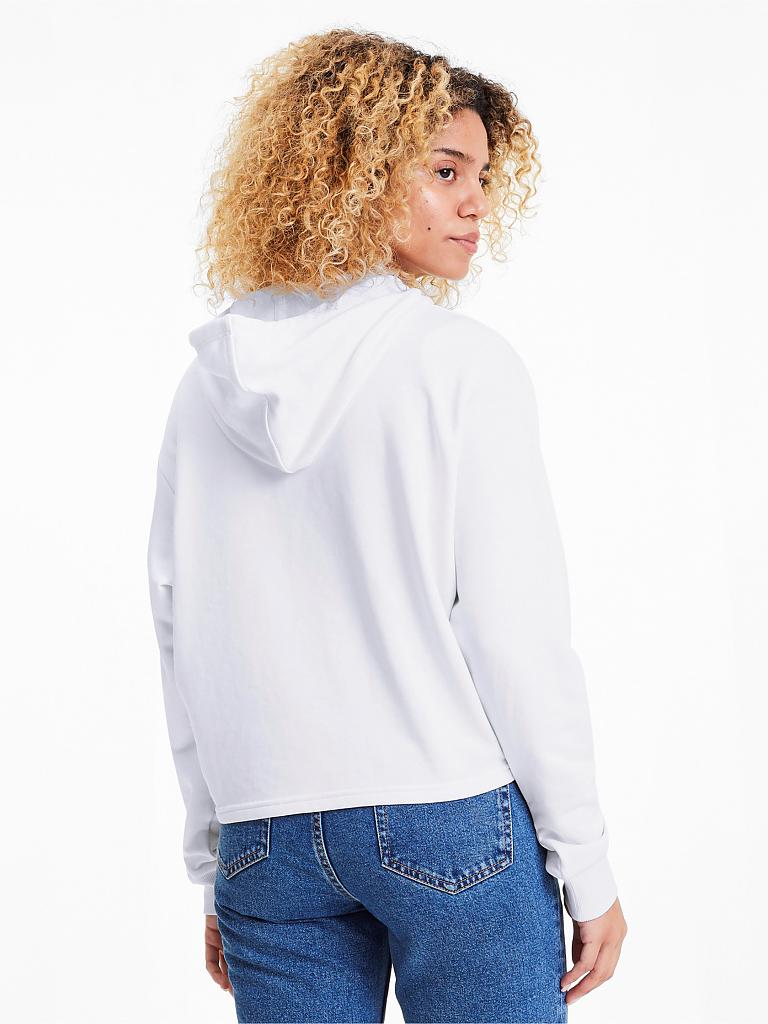 PUMA | Damen Fitness-Sweater Logo Metallic | weiß