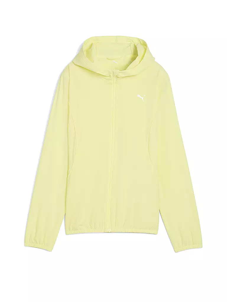 PUMA | Damen Fitnessjacke Run Velocity Woven Hoodie | gelb