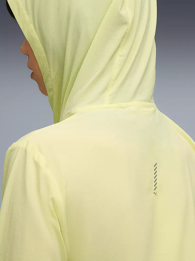 PUMA | Damen Fitnessjacke Run Velocity Woven Hoodie | gelb
