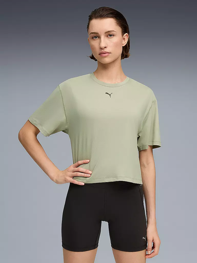 PUMA | Damen Fitnessshirt Cloudspun | hellgrün