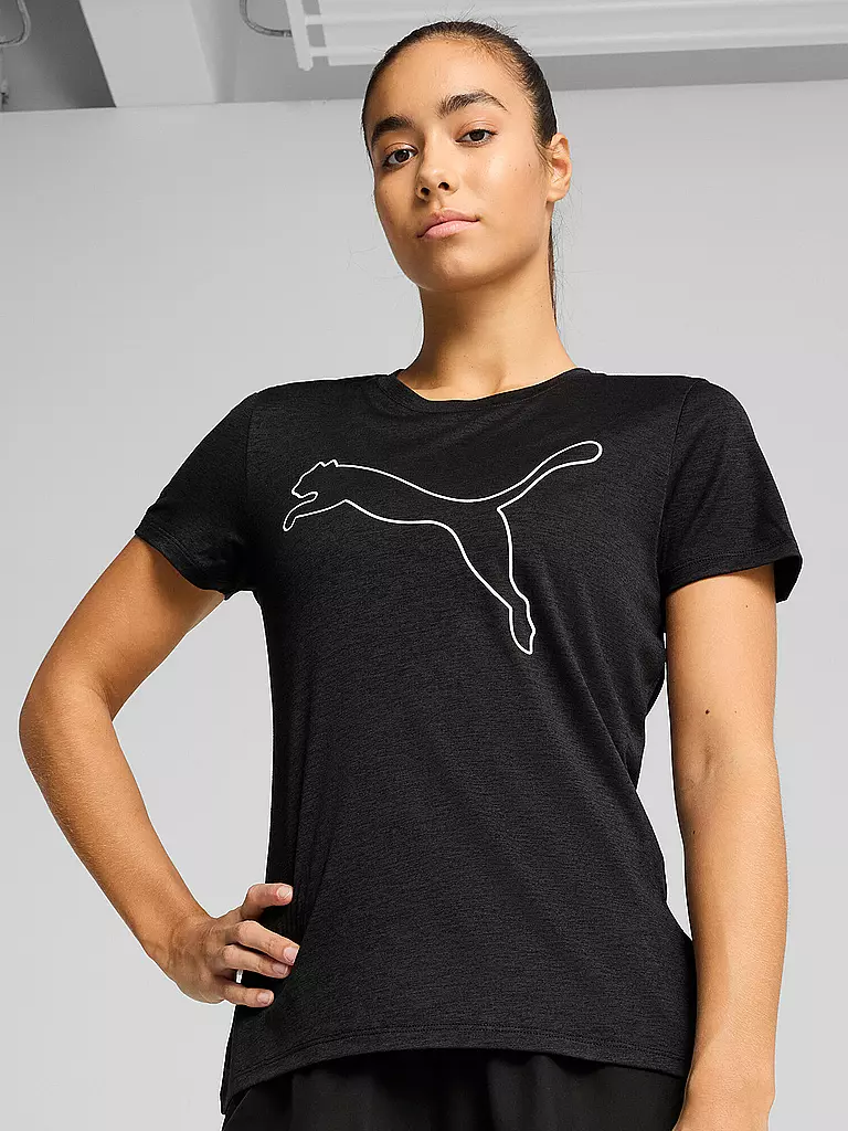 PUMA | Damen Fitnessshirt Essential Heather Logo | rot