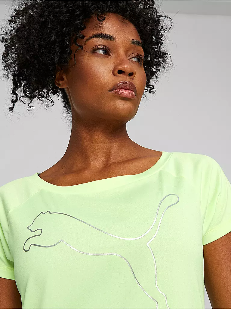 PUMA | Damen Fitnessshirt Favourite Jersey Cat | hellblau