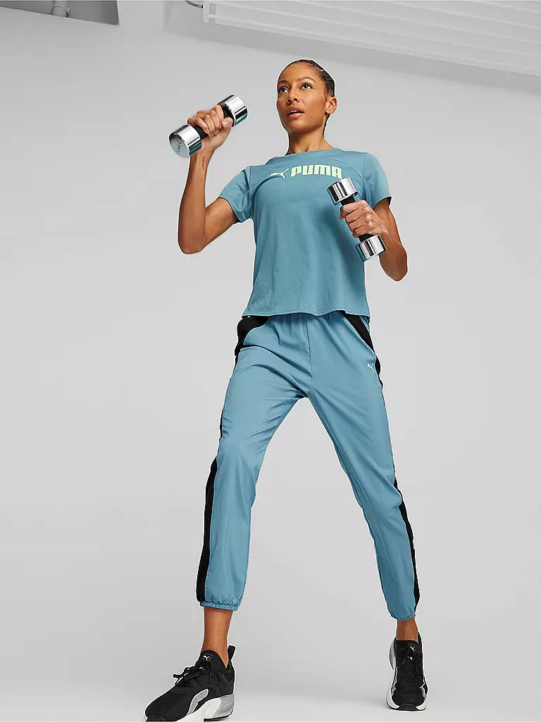 PUMA | Damen Fitnessshirt Fit Logo Ultrabreathe | hellblau