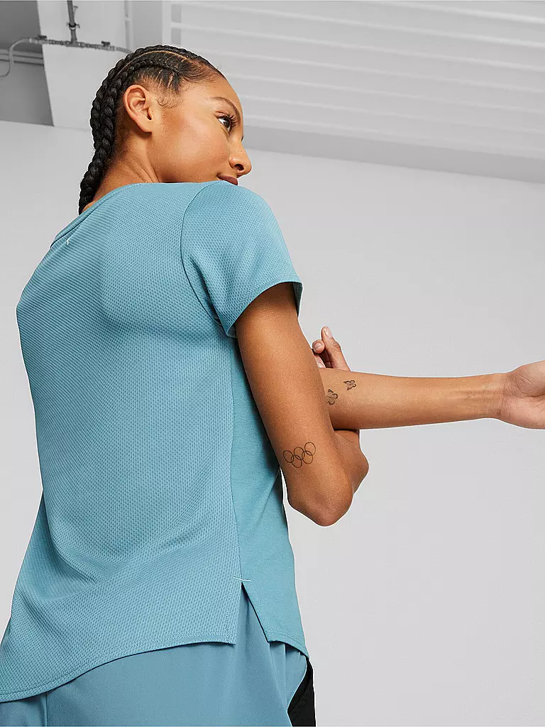 PUMA | Damen Fitnessshirt Fit Logo Ultrabreathe | hellblau