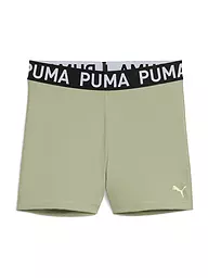 PUMA | Damen Fitnessshort Stron Logo Eng | hellgrün