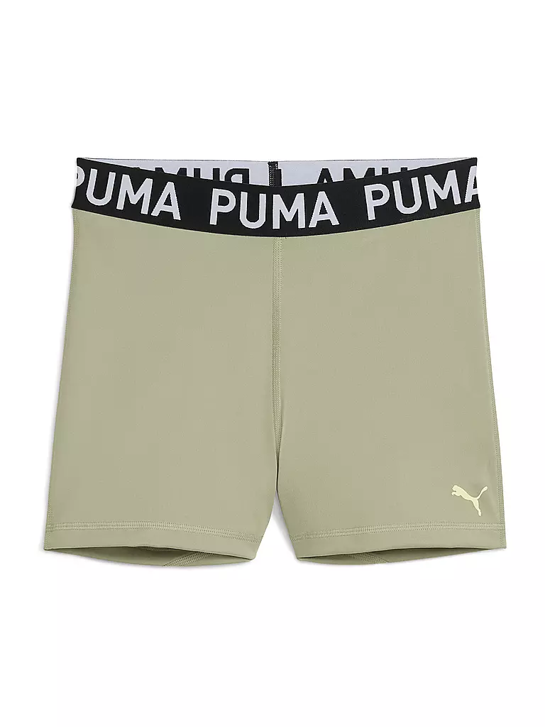 PUMA | Damen Fitnessshort Stron Logo Eng | hellgrün