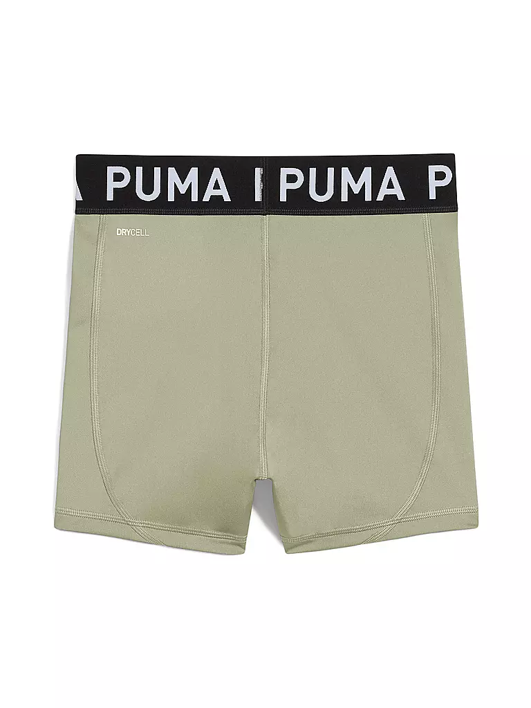 PUMA | Damen Fitnessshort Stron Logo Eng | hellgrün