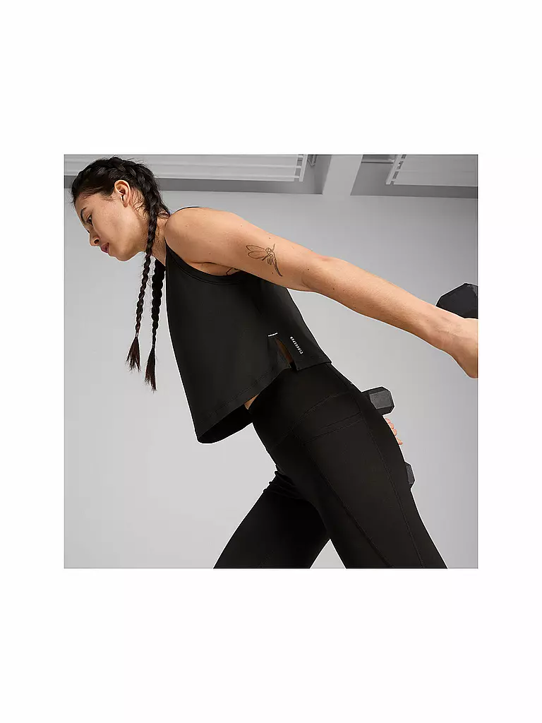 PUMA | Damen Fitnesstank Cloudspun Crop | schwarz