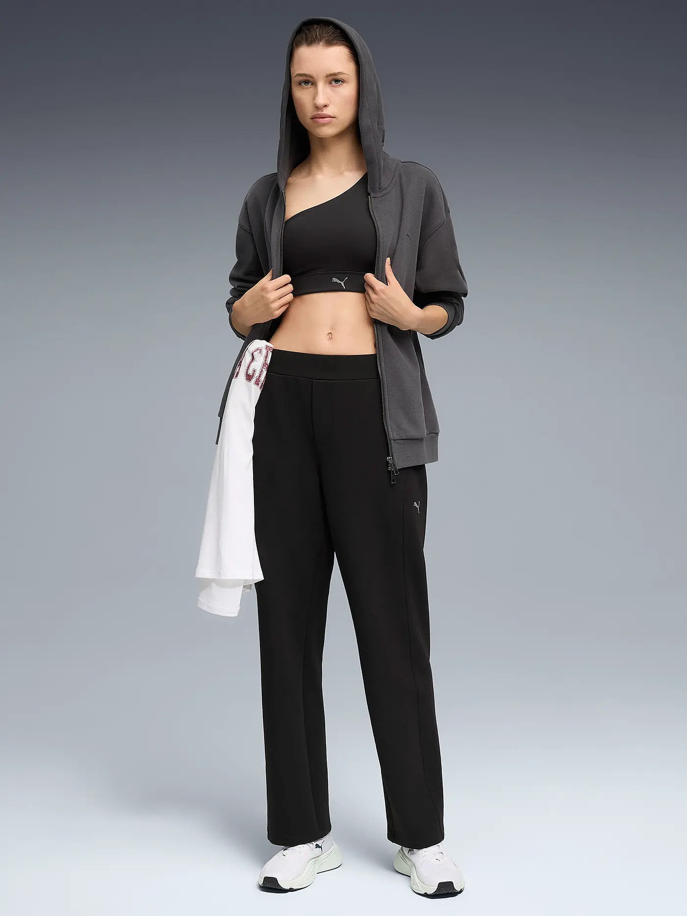 PUMA | Damen Jogginghose Cloudspun Wide | schwarz