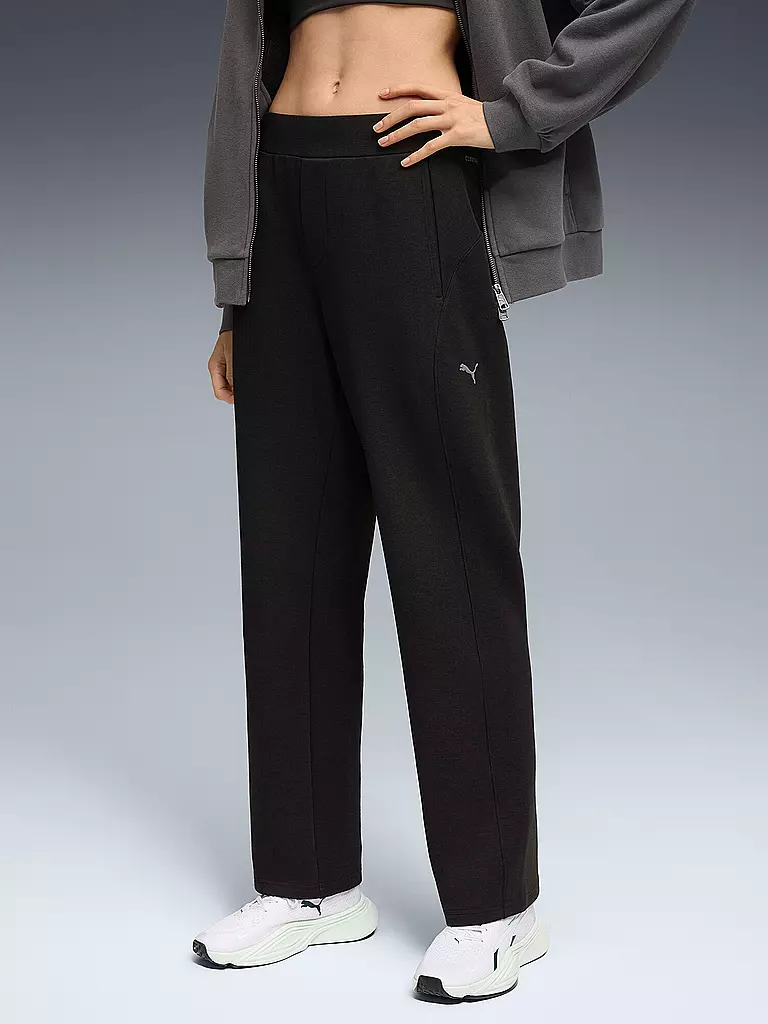 PUMA | Damen Jogginghose Cloudspun Wide | schwarz