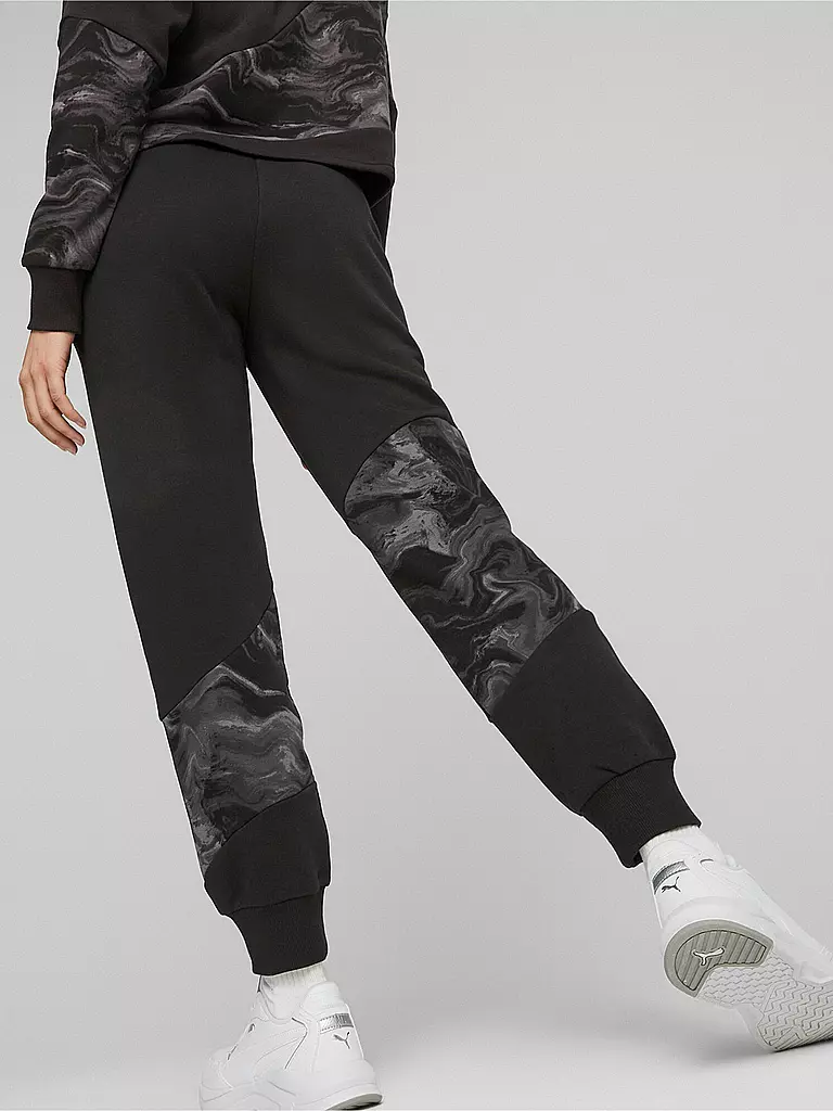 PUMA | Damen Jogginghose Marbleized | schwarz