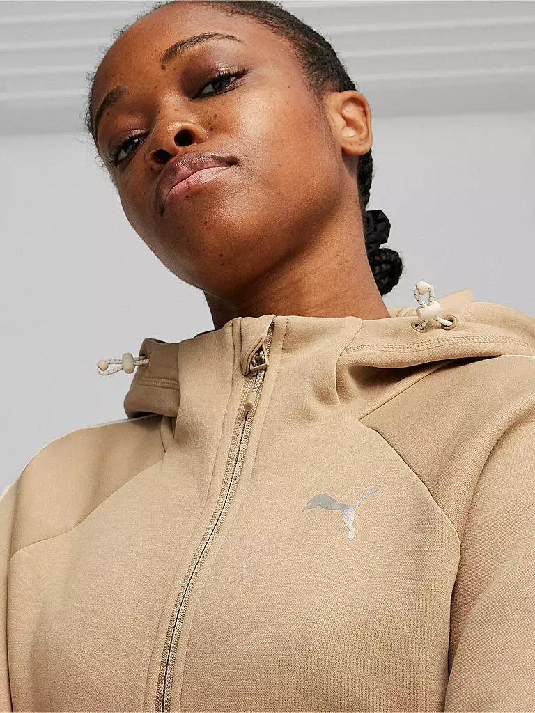 PUMA | Damen Kapuzenjacke Evostripe | camel