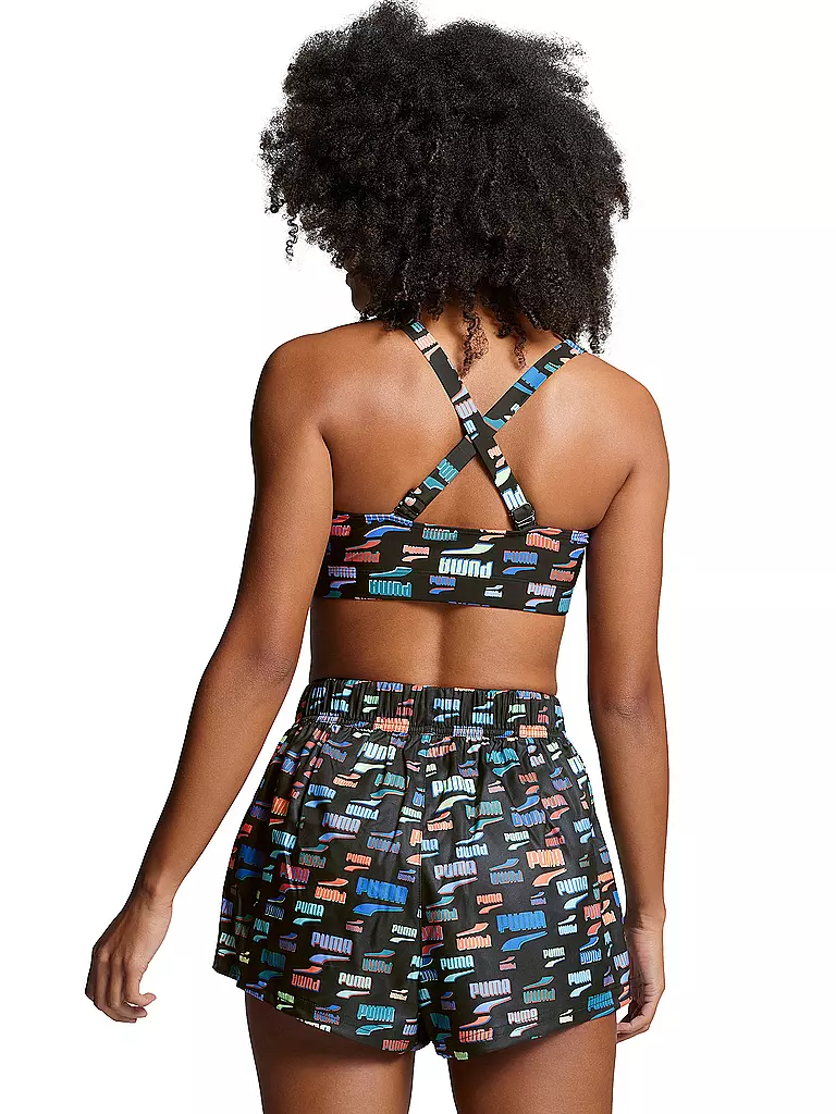 PUMA | Damen Short High Waist Printed | schwarz