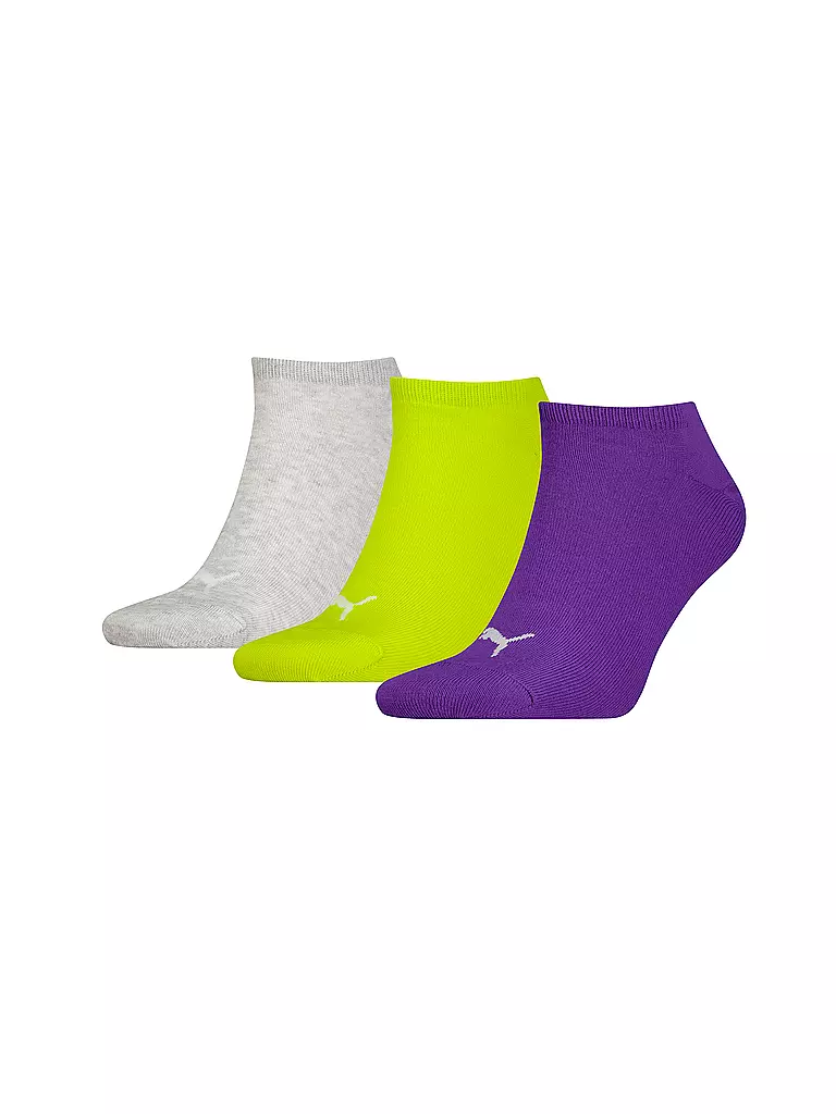 PUMA | Damen Sneaker-Socken Invisible 3er Pkg.  | lila