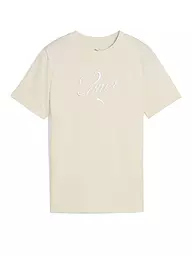 PUMA | Damen T-Shirt  ESS SCRIPT | creme