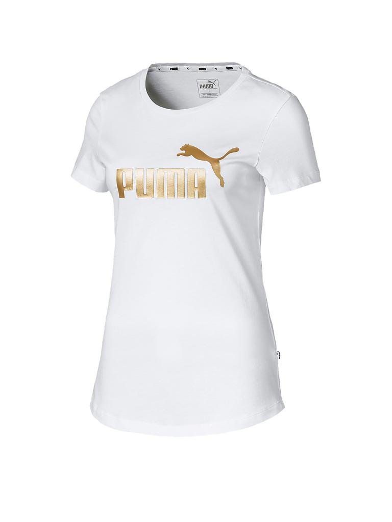 PUMA | Damen T-Shirt ESS+ Metallic Tee | weiß
