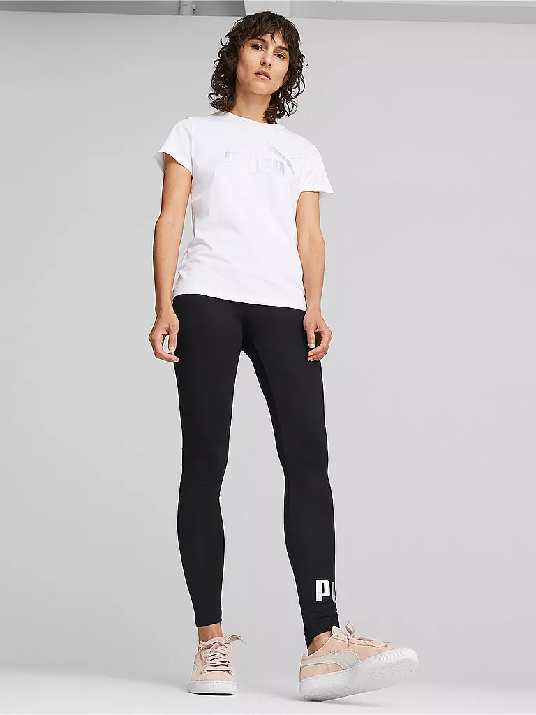 PUMA | Damen T-Shirt Essentials+ Metallic Logo | weiss