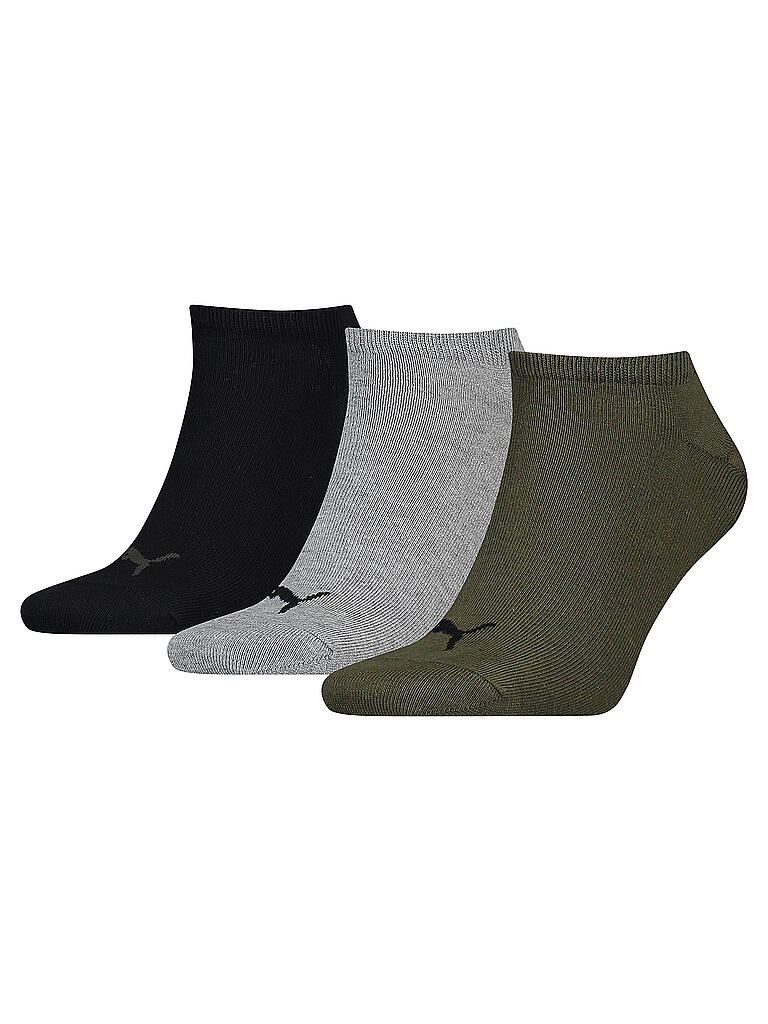 PUMA | Herren 3er Pkg. Sneaker-Socken Invisible | olive