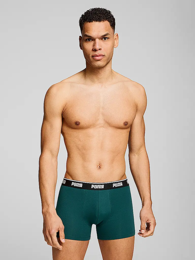 PUMA | Herren Boxer 3er Pkg. | dunkelgrün