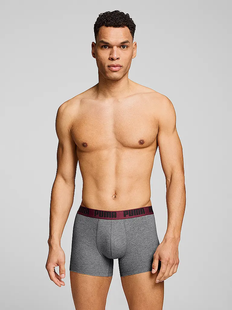 PUMA | Herren Boxershort Everyday Basic 2er Pkg. | dunkelrot