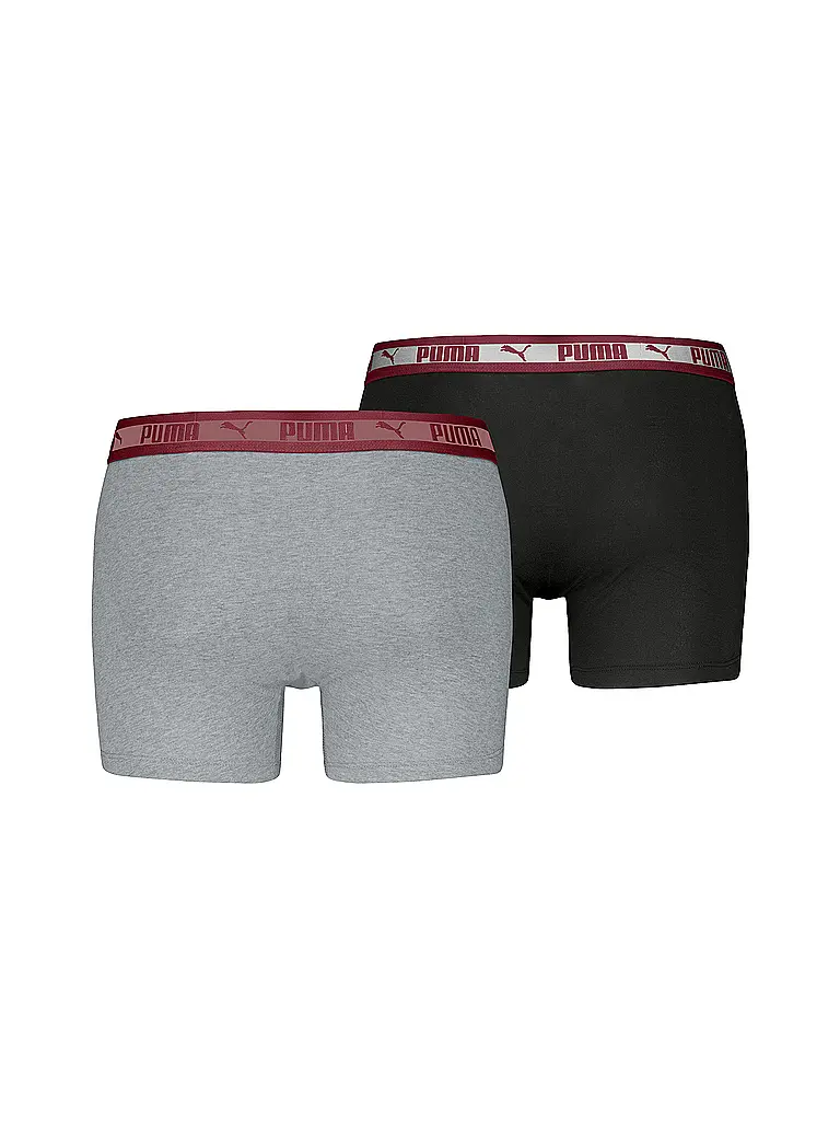 PUMA | Herren Boxershorts Chromatic Waistband 2er Pack | dunkelrot