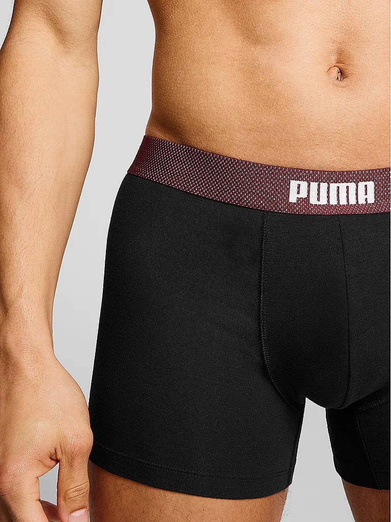 PUMA | Herren Boxershorts Mesh Waistand 2er Pack | dunkelrot