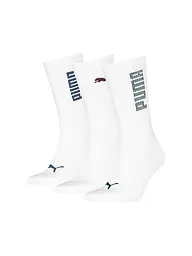 PUMA | Herren Freizeitsocken RIB Logo Crew 3er Pack | weiss