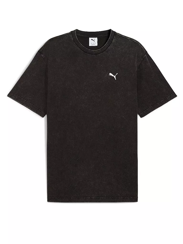 PUMA | Herren T-Shirt ESS ELEVATED Relaxed Wash | schwarz
