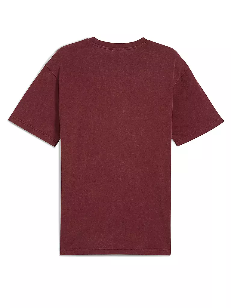PUMA | Herren T-Shirt ESS ELEVATED Relaxed Wash | dunkelrot