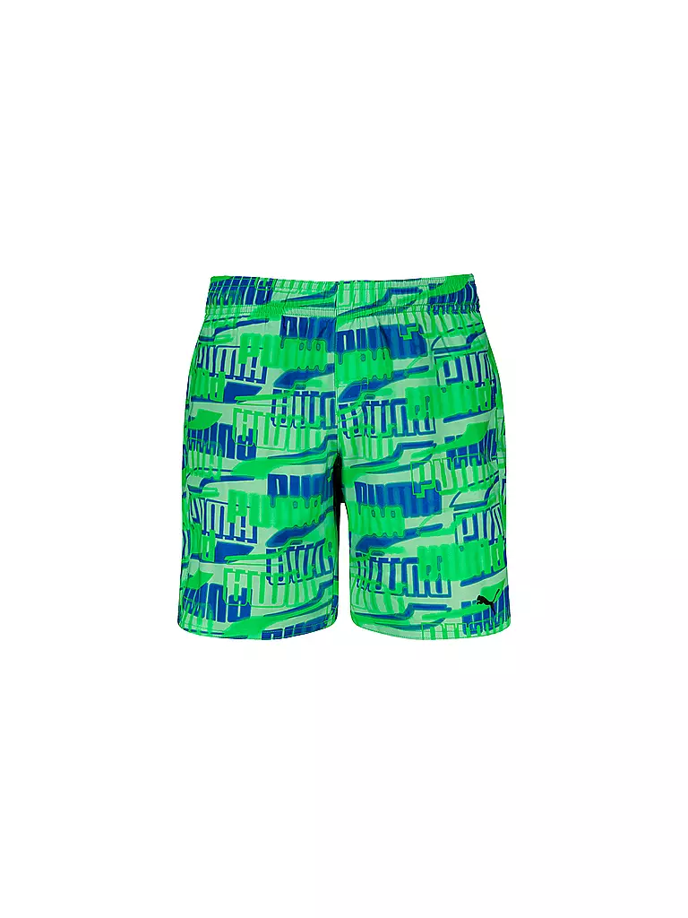 PUMA | Jungen Badeshort Printed Allover | grün