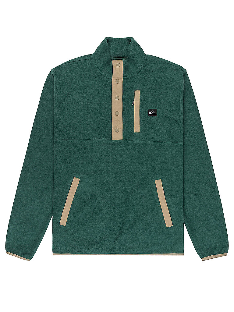 QUIKSILVER Herren Unterzieh Zipshirt No Destination Hs dunkelgrün | S