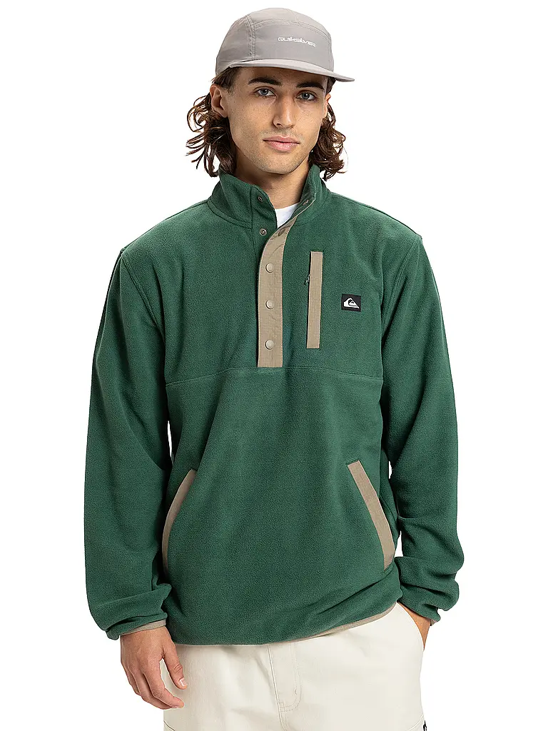 QUIKSILVER | Herren Unterzieh Zipshirt No Destination Hs | grün