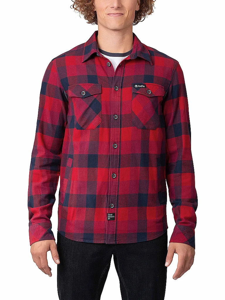 RAFIKI Herren Kletterhemd Virage Flannel dunkelrot | XL — Bild 3