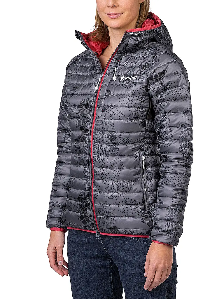 RAFIKI | Damen Isojacke Darcy RDS Down Hoodie | grau