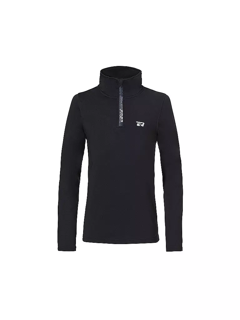 REHALL | Jungen Unterzieh Zipshirt Ronn-R-JR | schwarz