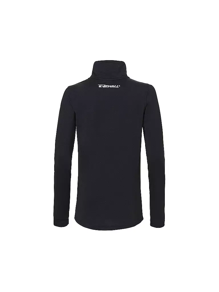 REHALL | Jungen Unterzieh Zipshirt Ronn-R-JR | schwarz