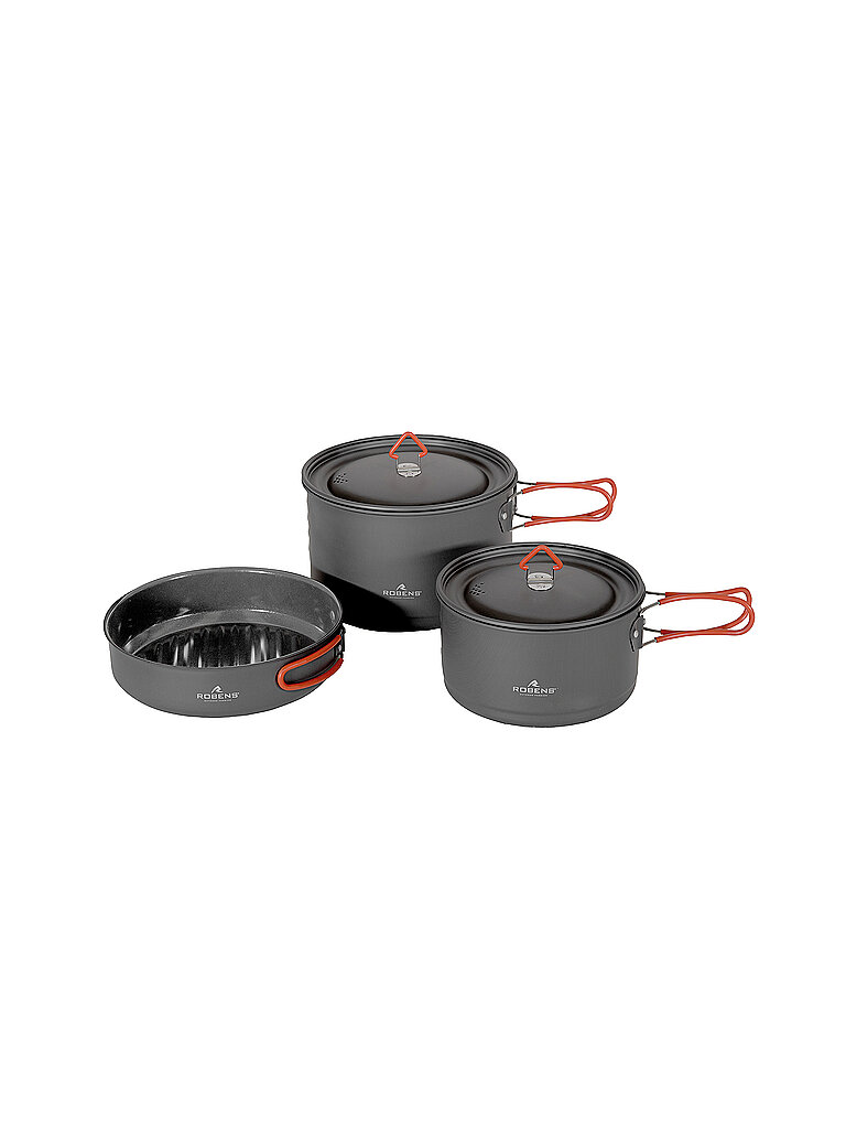 ROBENS Campinggeschirr Basecamp Pro Ceramic Cook Set XL grau