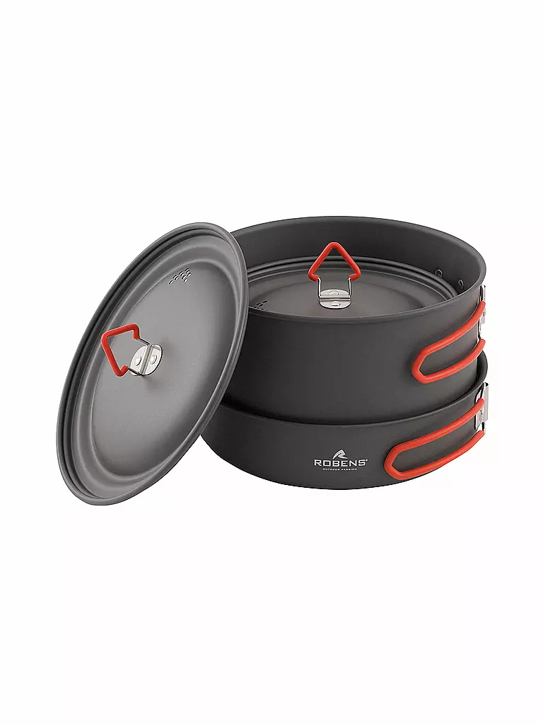 ROBENS | Campinggeschirr Basecamp Pro Ceramic Cook Set XL | grau