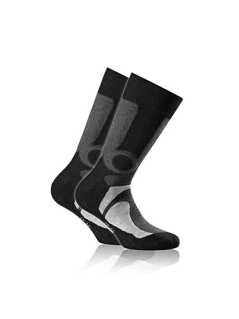 ROHNER | Damen Socken Trekking 2er Pack | schwarz