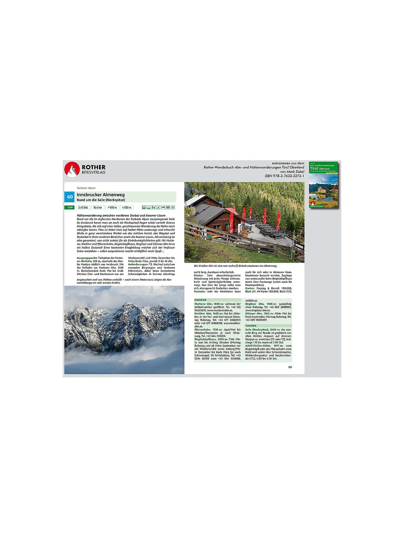 ROTHER | Buch - Alm- und Hüttenwanderungen Tirol Oberland | keine Farbe