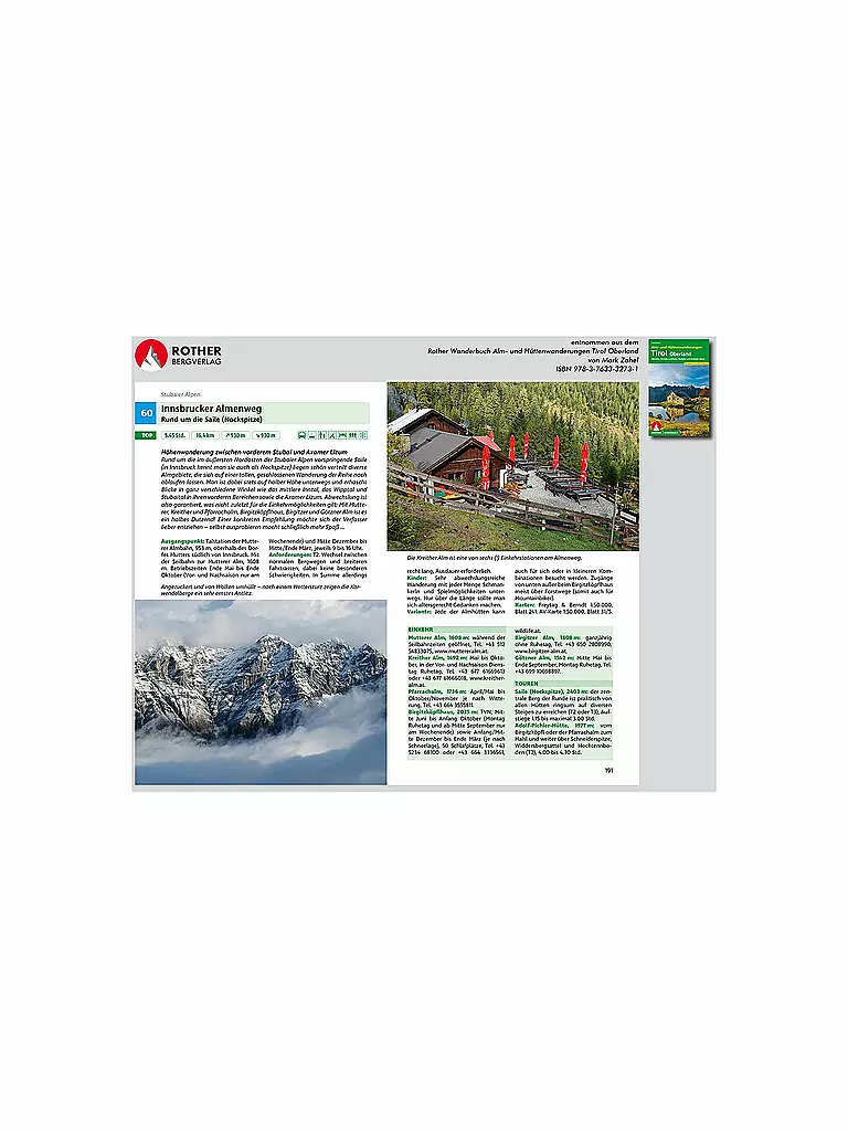 ROTHER | Buch - Alm- und Hüttenwanderungen Tirol Oberland | keine Farbe