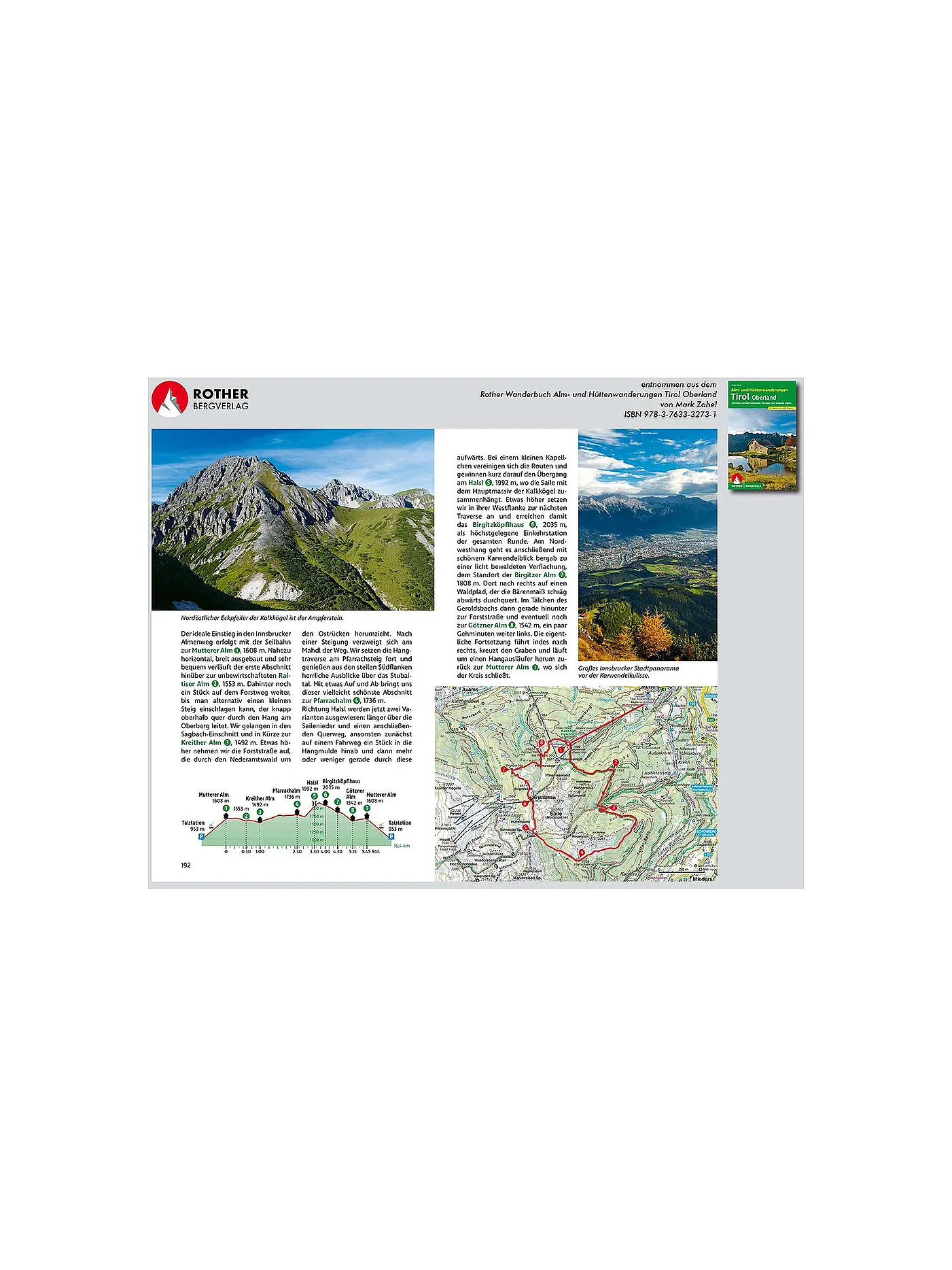 ROTHER | Buch - Alm- und Hüttenwanderungen Tirol Oberland | keine Farbe