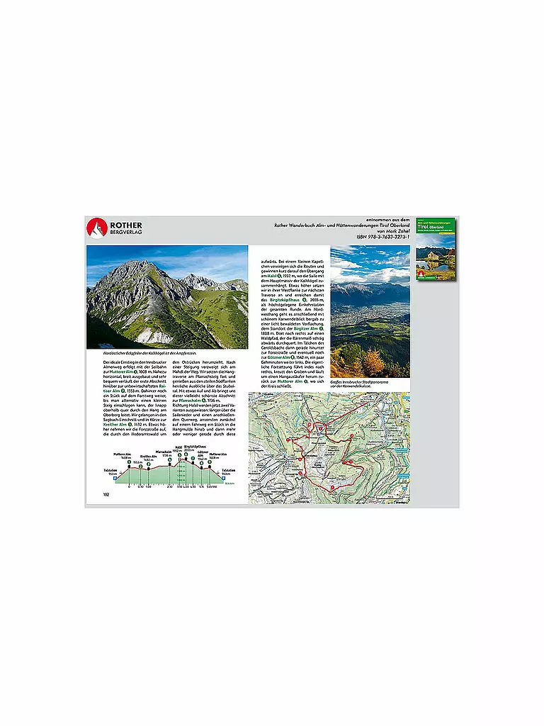 ROTHER | Buch - Alm- und Hüttenwanderungen Tirol Oberland | keine Farbe