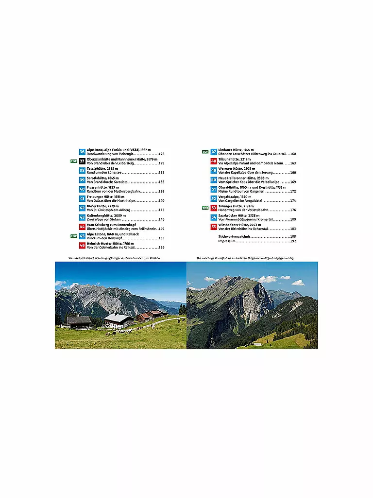 ROTHER | Buch - Alp- und Hüttenwanderungen Vorarlberg | keine Farbe