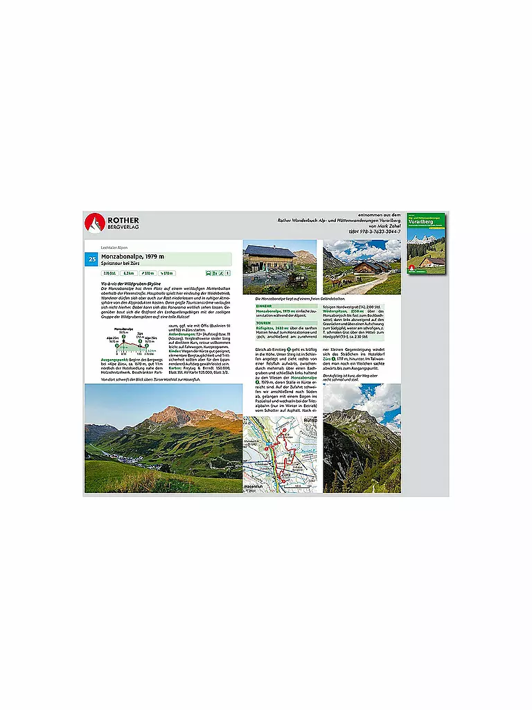 ROTHER | Buch - Alp- und Hüttenwanderungen Vorarlberg | keine Farbe