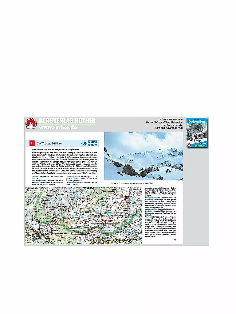 ROTHER | Buch - Skitourenführer Dolomiten | keine Farbe