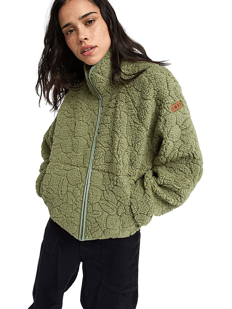 ROXY Damen Fleecejacke Blurry Cloud olive | L